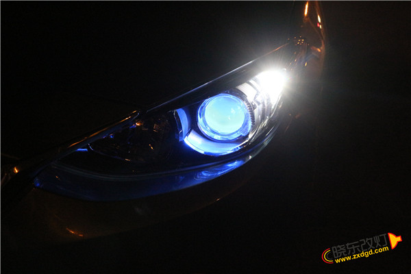 昂克赛拉改灯 改装LED水晶泪眼 蓝色恶魔眼
